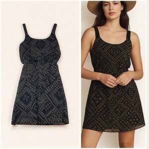 Chiffon Geometric Pattern Dress Size XS